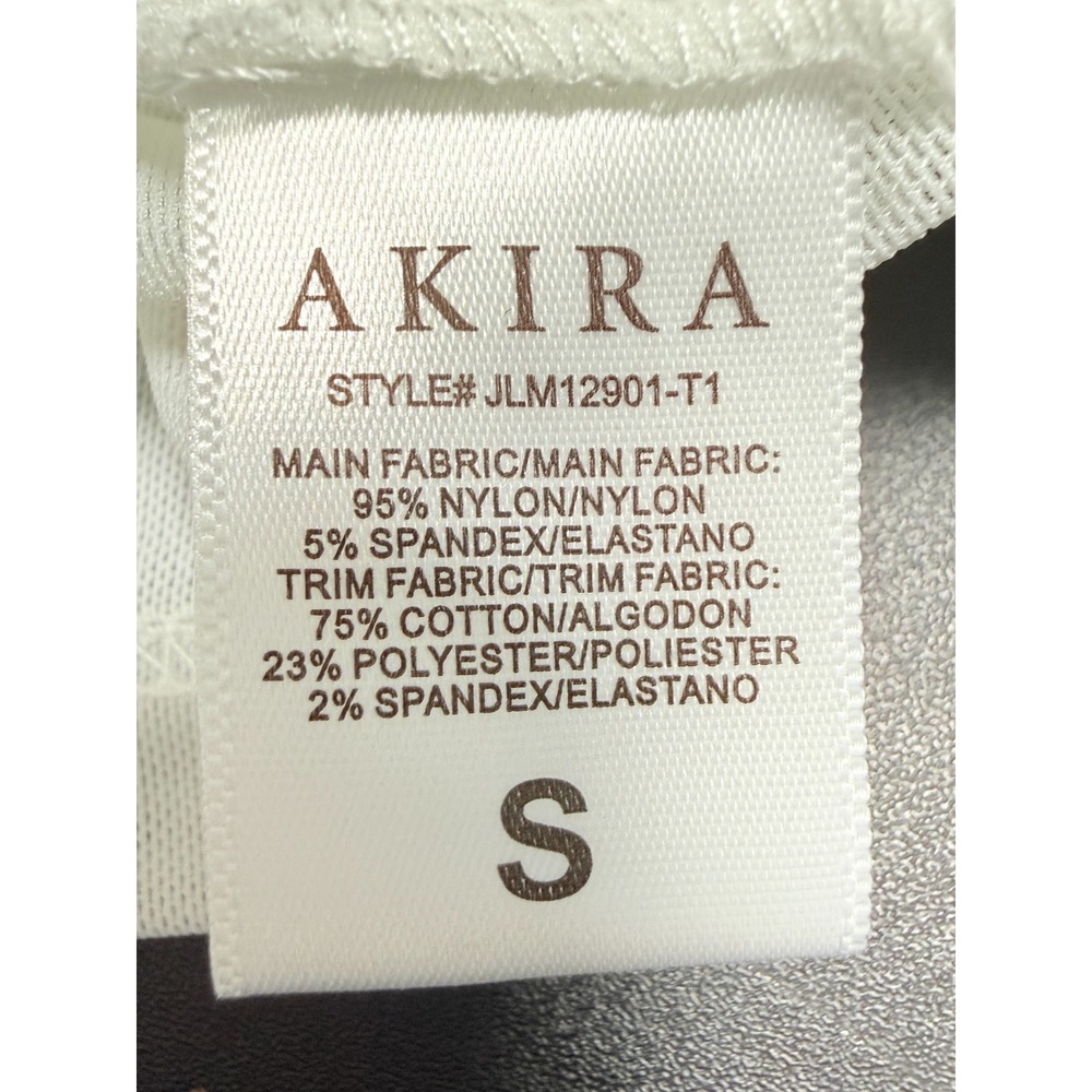 New Akira Womens Sheer Mesh Denim Trimmed Crop Top Size S Western Country y2k - Picture 6 of 8